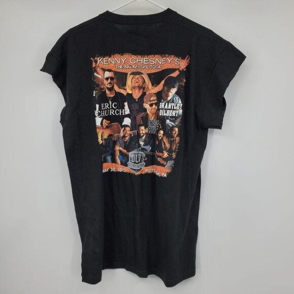 Kenny Chesney The Big Revival Tour Eric Church Brantley Gilbert 2015 Tour Shirt - Picture 2 of 9
